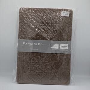 Apple Air 13” Brown Hard Shell With Quilted Leather Hearts